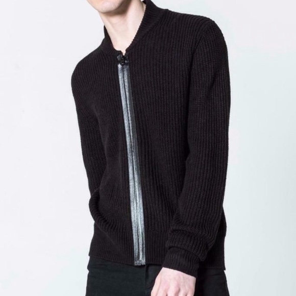 ‼️WEEKEND SALE‼️ Cheap Monday☀️Knit black zip up sweater - Picture 1 of 12